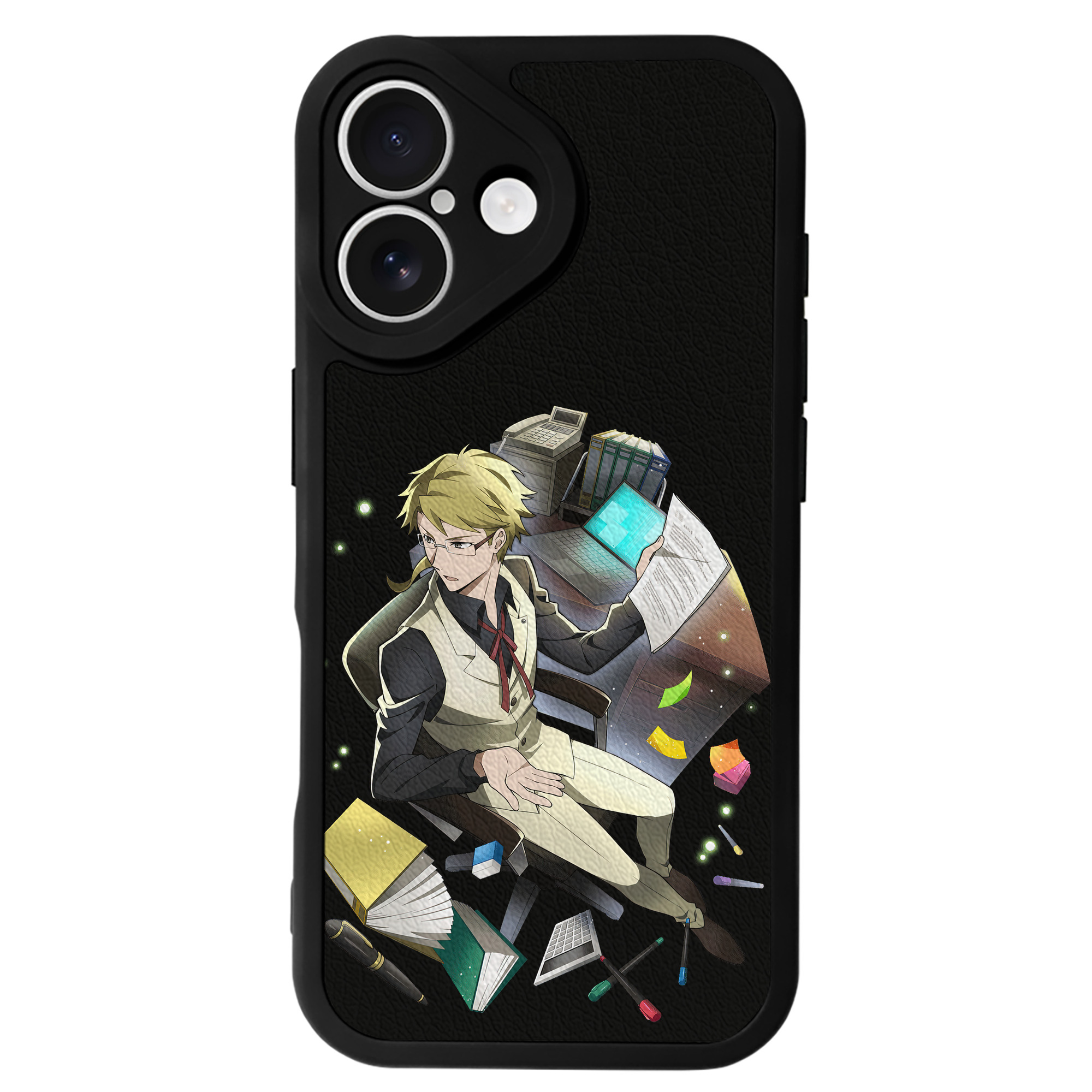 （画像用） 文豪ストレイドッグス Bungo Stray Dogs 【iPhone 16シリーズ対応】シリコンスマホケース（レザー調） 材質：シリコン